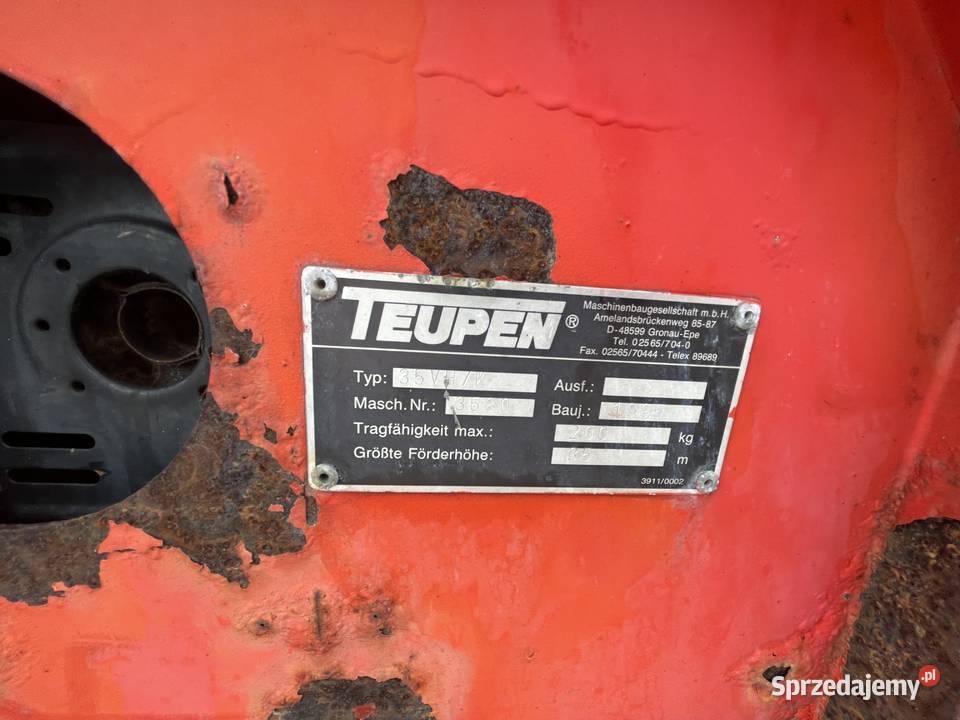Winda drabina dekarska Teupen 35 podnośnik Ślesin sprzedam