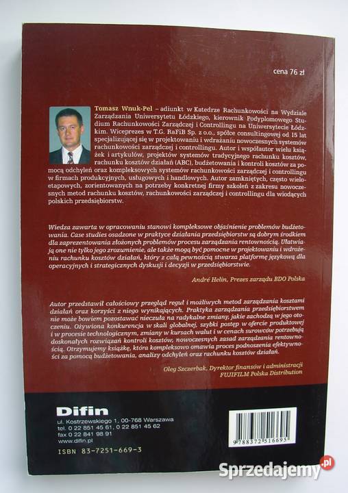 Zarządzanie rentownością Budżetowanie i kontrola łódzkie Łódź