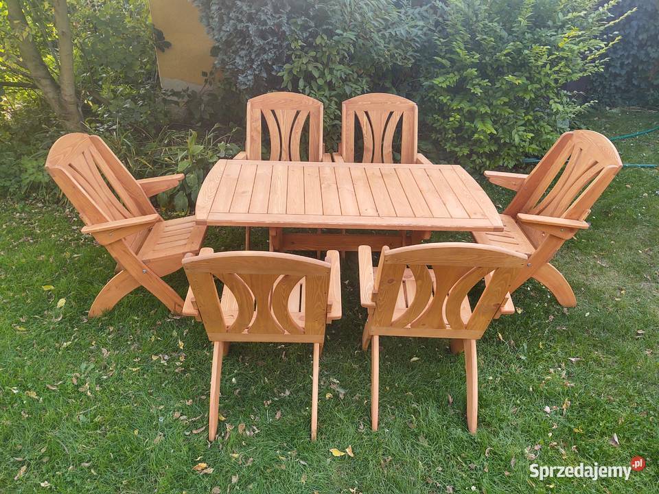 Meble ogrodowe drewniane składane meble tarasowe Kalety