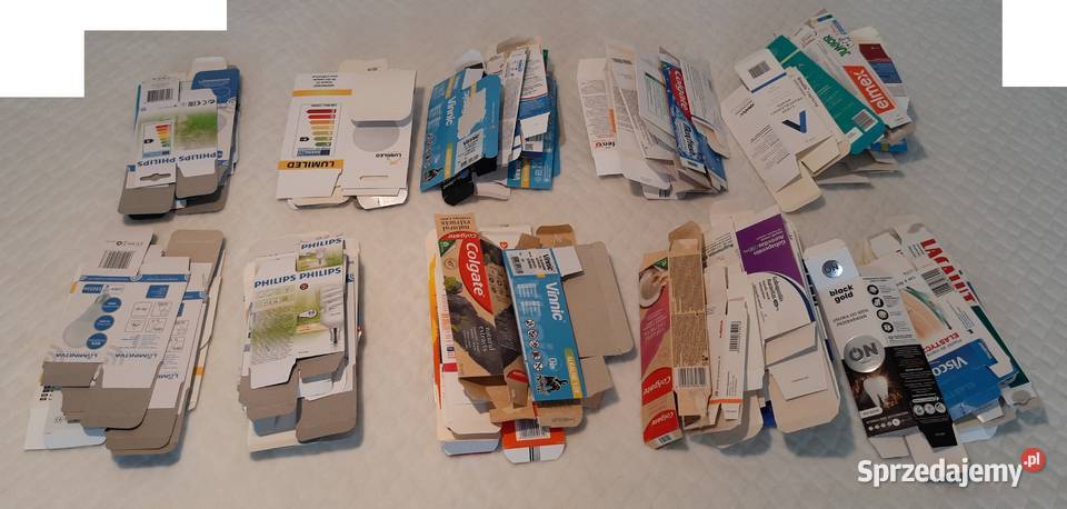 Puste małe pudełeczka produktach mix 100 Czeladź sprzedam