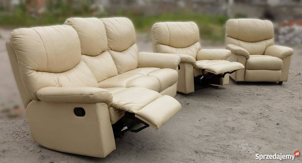 Zestaw wypoczynkowy relax skóra naturalna