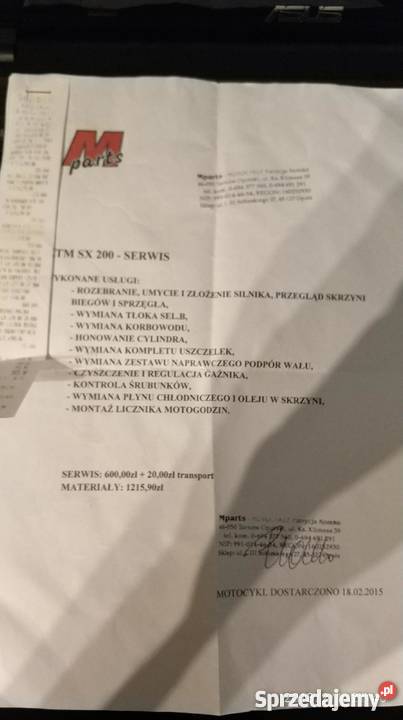 KTM SX200 SX 200 2T NIE 250 125 300 450 IGŁA śląskie Bycina sprzedam