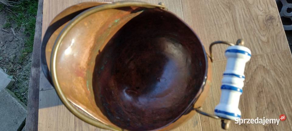 Miedziane naczynie garnuszek dzbanuszek Dekoracje i ozdoby Namysłów