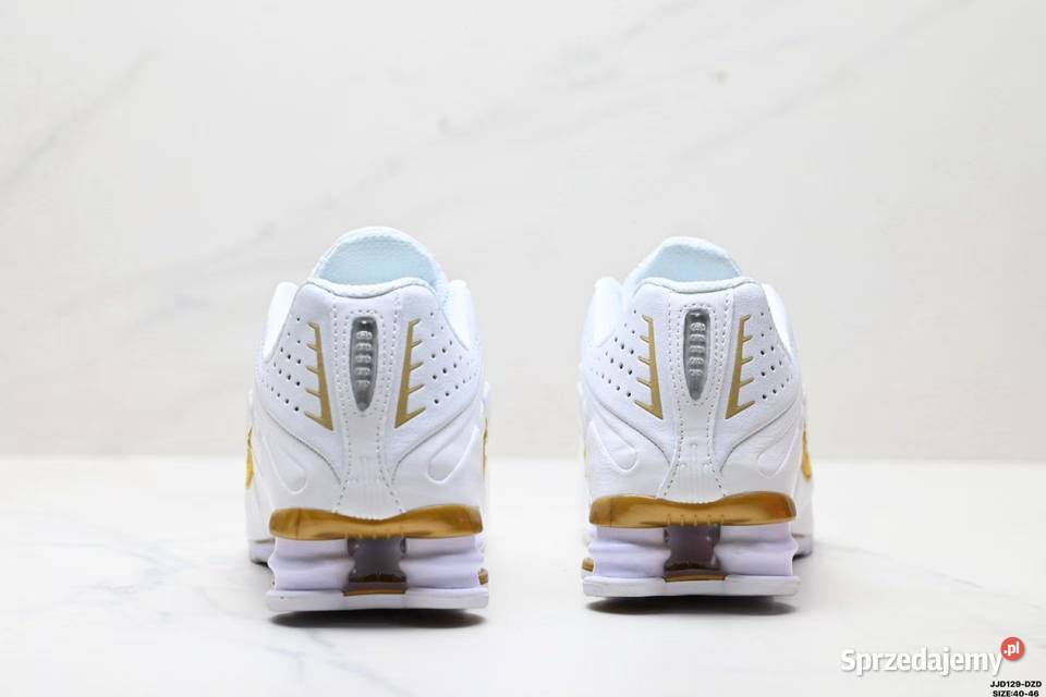 NIKE SHOX R4 bialo złote buty 3646