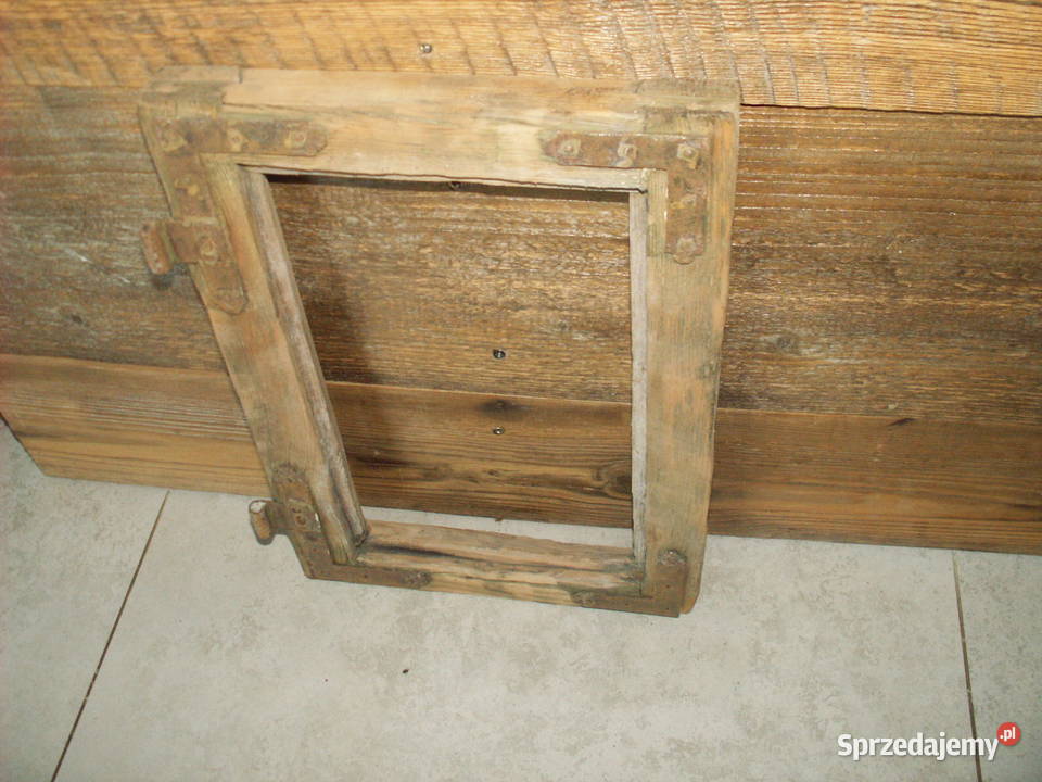 Stare okno rama okienna retro loft lustro Ełk