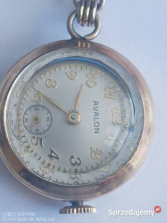 Stary pozłacany damski zegarek AVALON 1930 Wagowo