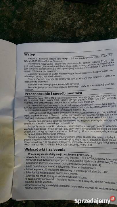 Nasadka do szlifierki kątowej PRXp 115B CELMA NO Elektryczne Bochnia