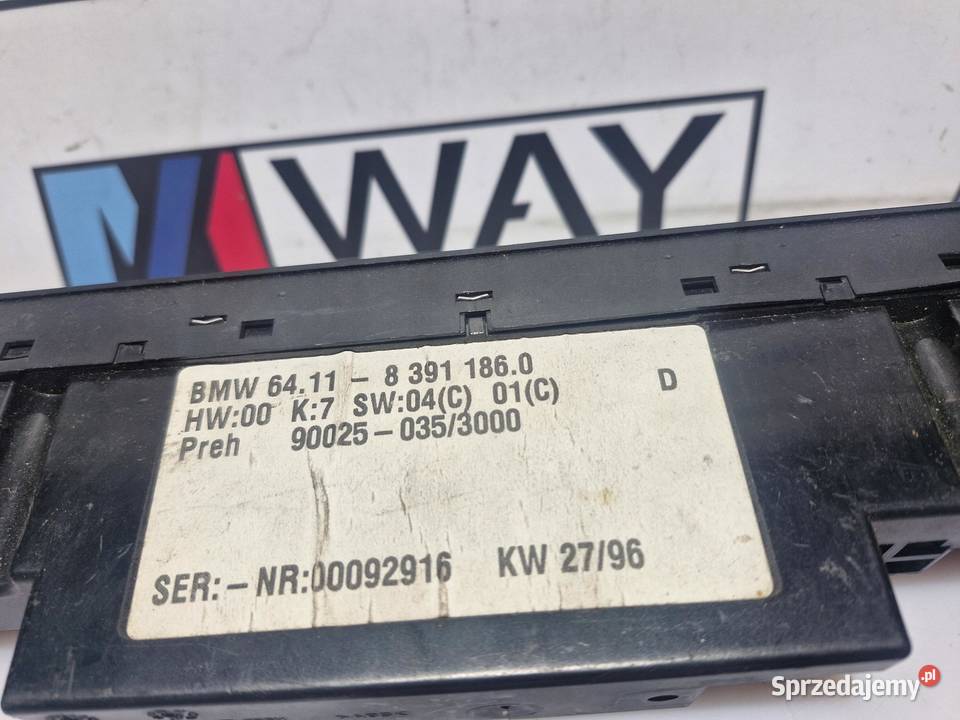 BMW 5 E39 PANEL NAWIEWU KLIMATYZACJI 8391186 osobowe