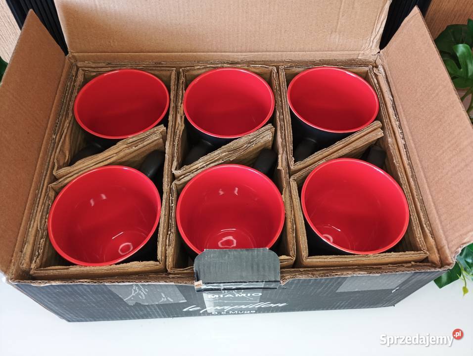 Ceramiczne kubki filiżanki 6 sztuk 350 ml MiaMio Trzcianka