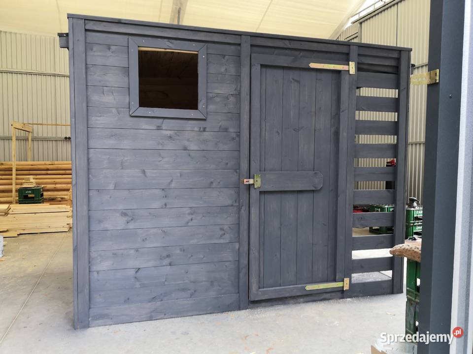 Domek ogrodowy narzędziowy drewutnia stolik Kawnice