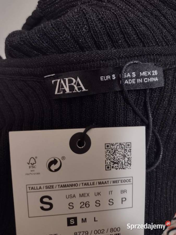 36S ZARA Ekskluzywna bluzka dzianinowa z Madrytu Zara Kraków