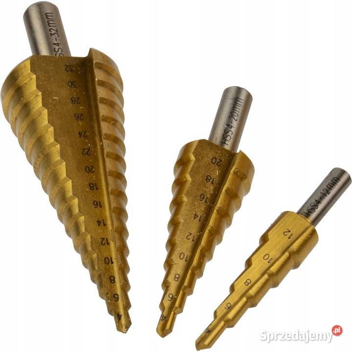 Wiertła stożkowe HSS TiN 432 mm 3 Szczecin
