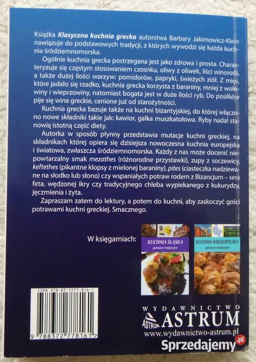 Klasyczna kuchnia grecka B JakimowiczKlein Warszawa