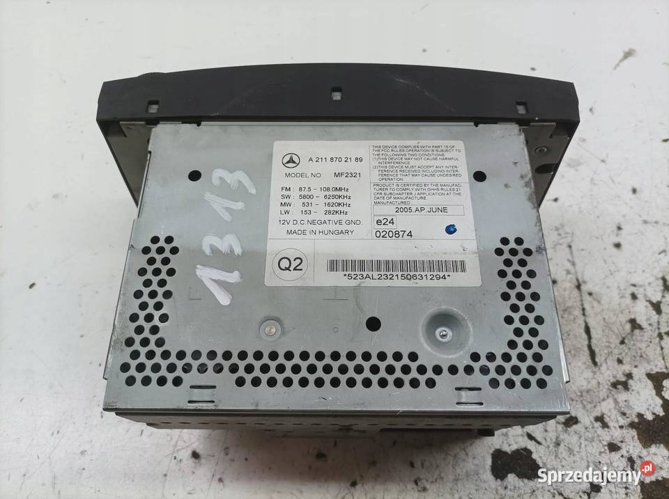 RADIO A2118702189 MercedesBenz Eklasa III świętokrzyskie