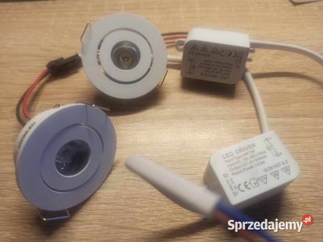 Zestaw 10x mini oczko LED 3W z zasilaczami sprzedam