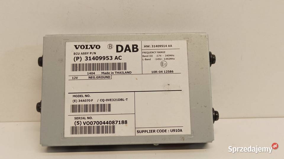 VOLVO V60 V70 TUNER MODUŁ RADIA 31409953 dolnośląskie