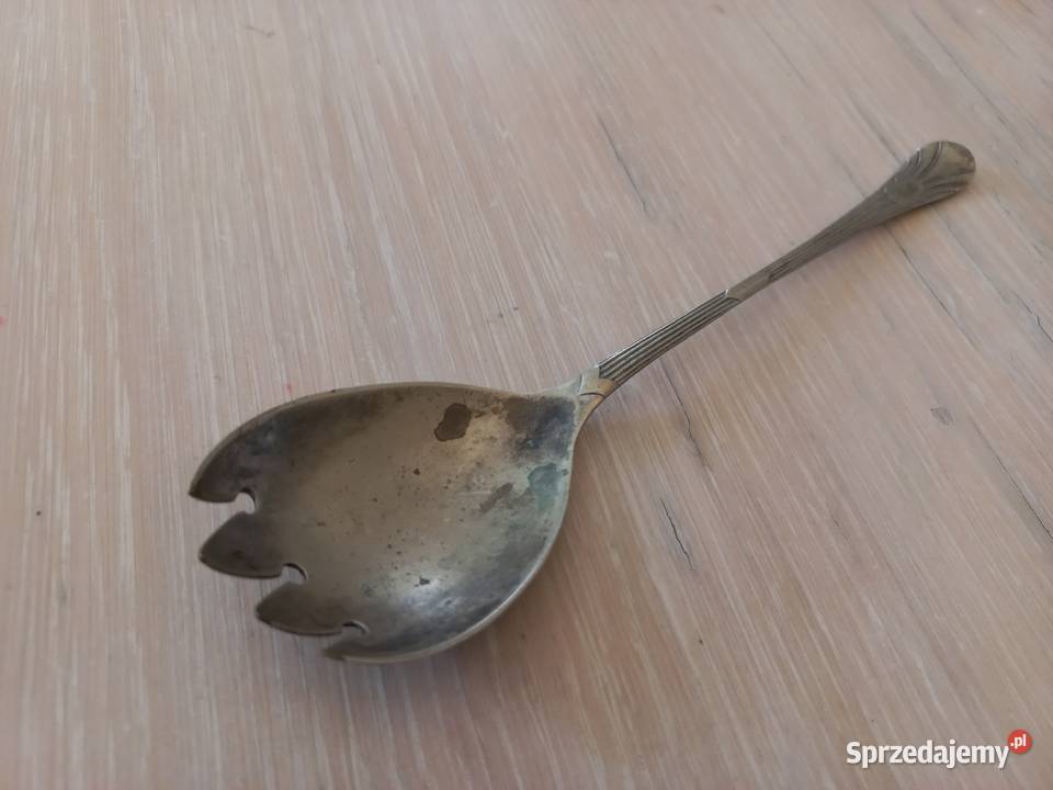 Zabytkowa łyżka sałatkowa Piastów