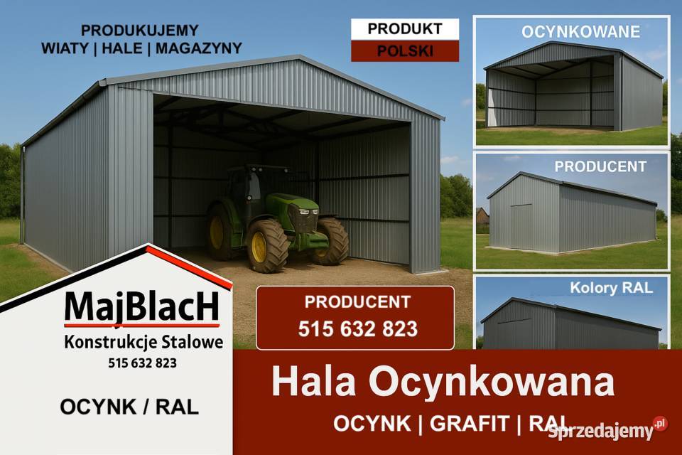 Ocynkowany Garaż Blaszany MAGAZYN ROLNICZY na