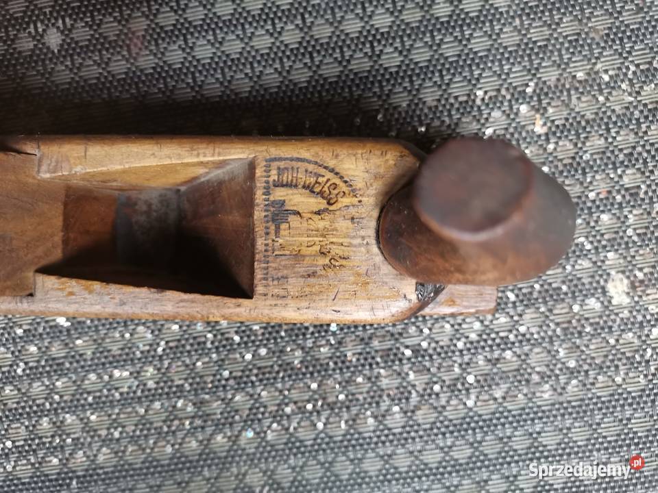 Zabytkowy strug hebel drewniany Art Deco sprzedam