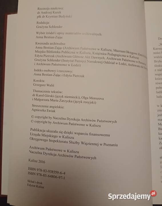 Więzienie kaliskie 18462015 Opr Edyta Pietrzak ISBN 9788393855964 Koźminek