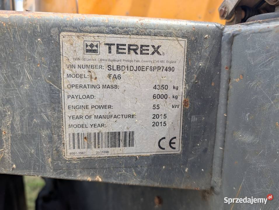 Wozidło budowlane TEREX TA6 2015