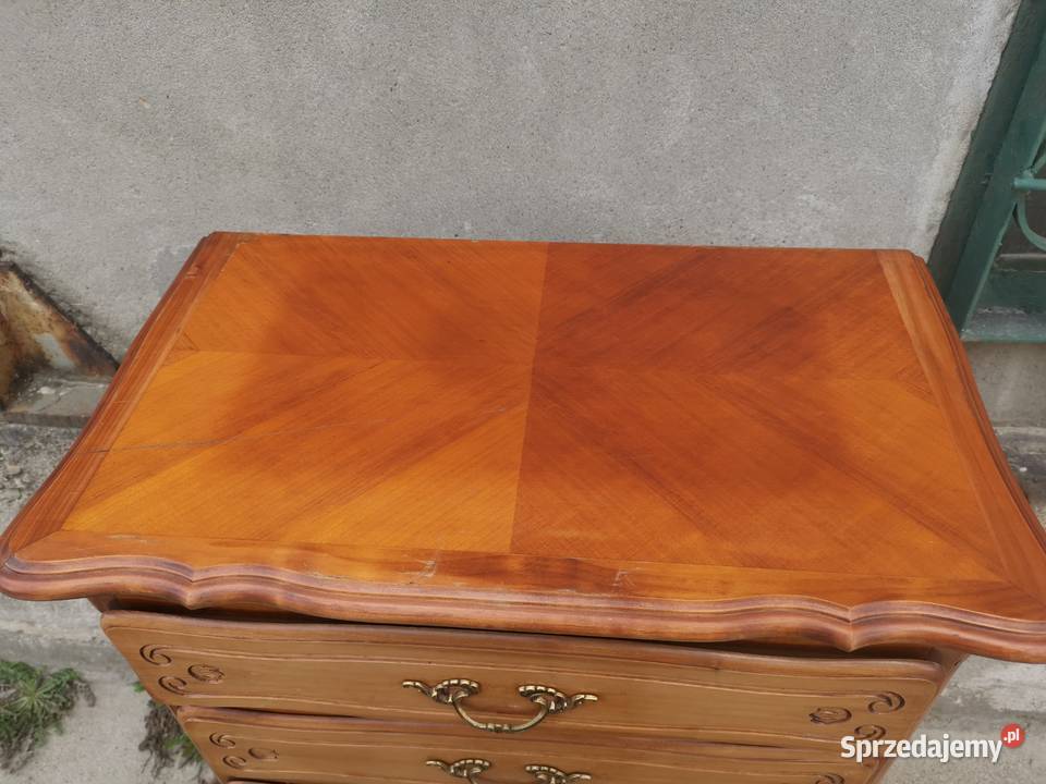 Wysoka dębowa stylizowana komoda szyfoniera Wałbrzych
