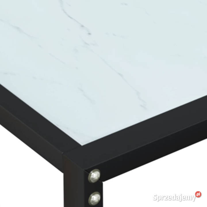 Konsola biały marmur 140x35x755 szkło hartowane Warszawa