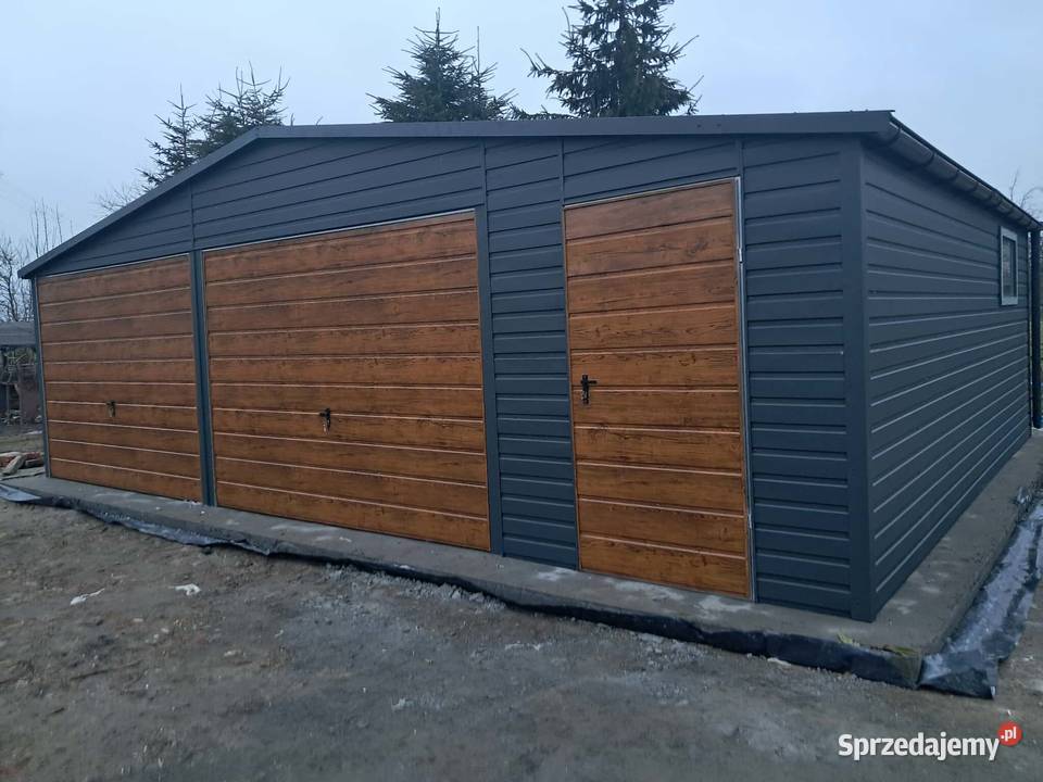 Garaż blaszany 8x6 Wzmocniony profilami Sprzedaż Nieruchomości Konstantynów Łódzki