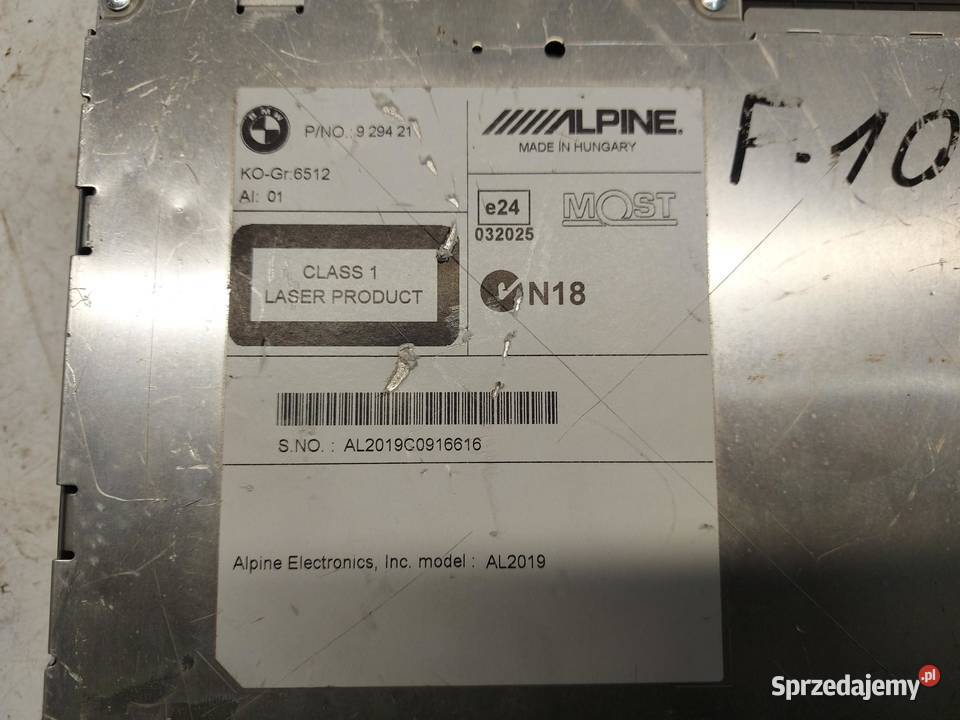 BMW 5 F10 Radio nawigacja navi 9294211JLK01