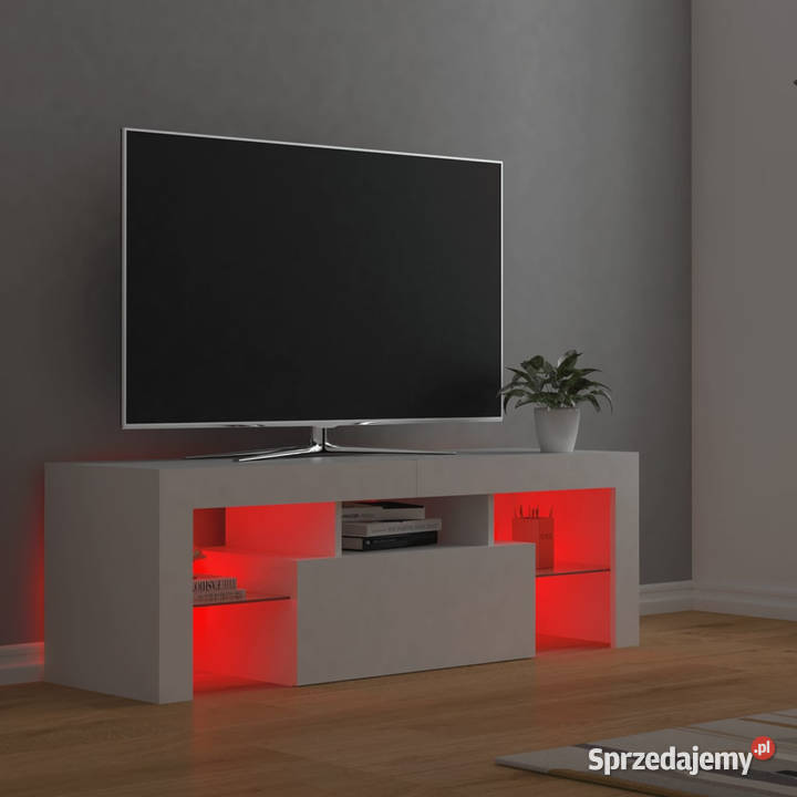 Szafka pod TV z oświetleniem LED biała 120x35x40 sprzedam