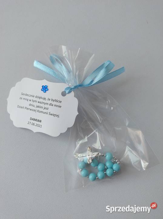Podziękowania Komunia Różaniec Błękit M1 Poznań