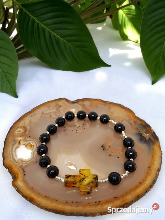 Bransoletka dziesiątka różańca z bursztynu Warszawa