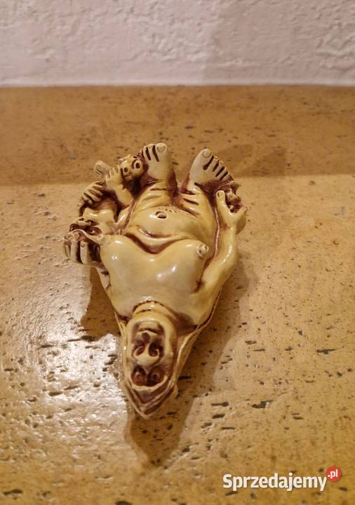 Stara azjatycka FIGURKA JASKINIOWCY vintage lubelskie Lublin