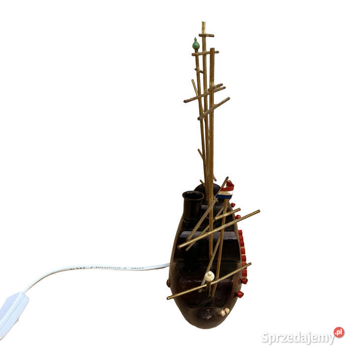 Drewniana lampka nocna stołowa w kształcie mazowieckie Warszawa