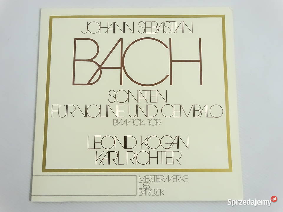 JS Bach Sonaten Fr Violine Und Cembalo 2LP 2 płyty Płyty i kasety Kultura i Rozrywka Biłgoraj