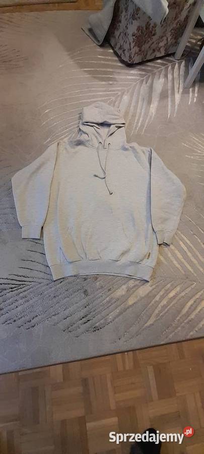 Bluza bawełniana z kapturem szara Warszawa