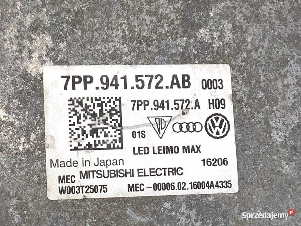 PRZETWORNICA LED AUDI A4 B9 7PP941572AB MODUŁ osobowe