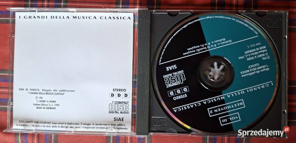 I Grandi Della Musica Classica Bethoven 3CD CD sprzedam