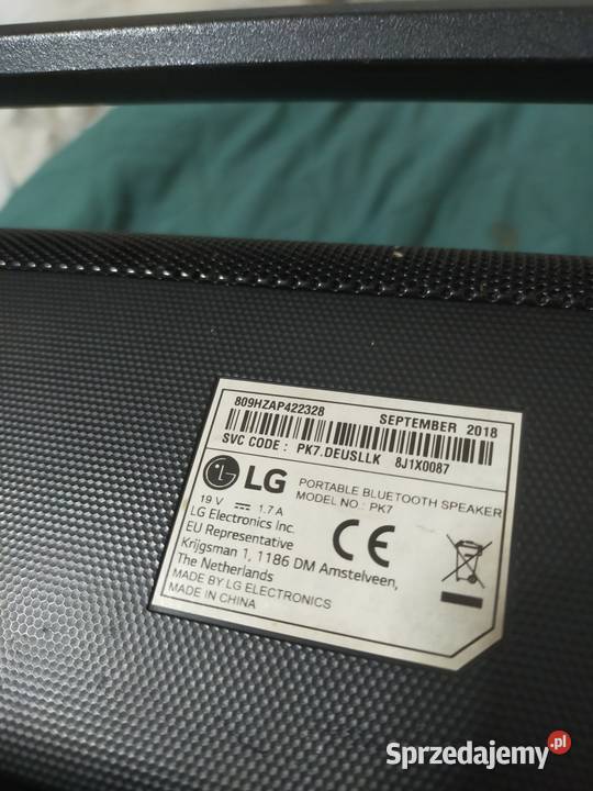 Sprzedam oryginalny głośnik LG PK7 XBOOM w Nieczatów