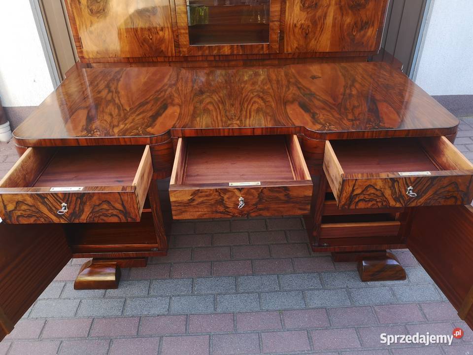 Gabinet Biblioteka Biurko ARTDECO Orzech wielkopolskie Swarzędz