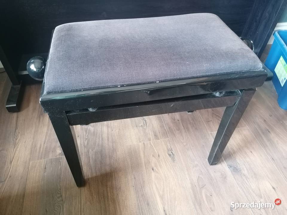 Ława stołek drewniany do pianina z regulacją Instrumenty klawiszowe i MIDI Sierakowice