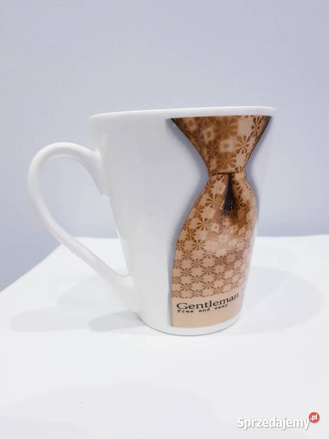 Porcelanowy męski kubek biały Dąbrowa Górnicza