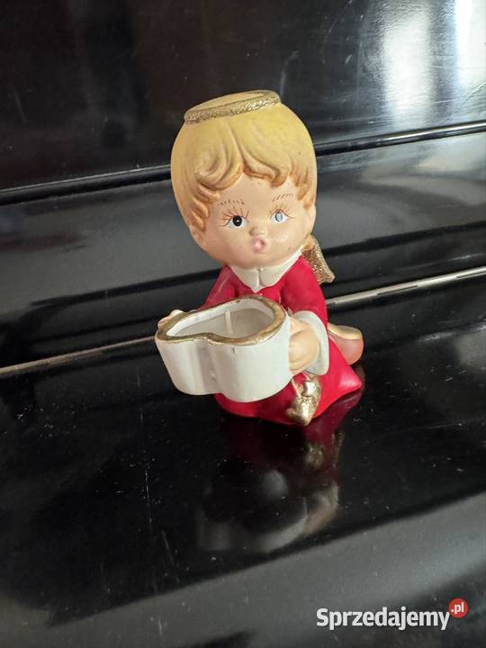 Aniołek świeca pamiątka PRL vintage lata 70te Częstochowa