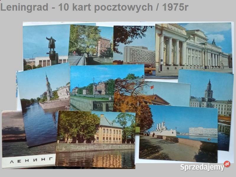 Leningrad 1975r ZSRR 10 kart pocztówki łódzkie Łódź