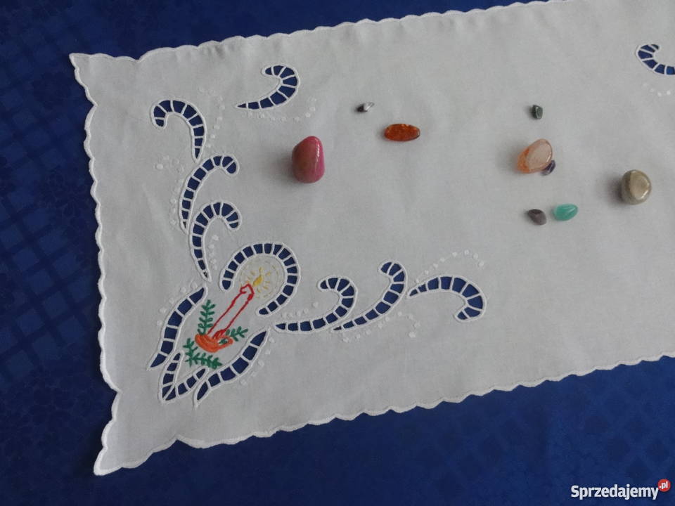Serwetka serweta ręcznie haftowana Boże