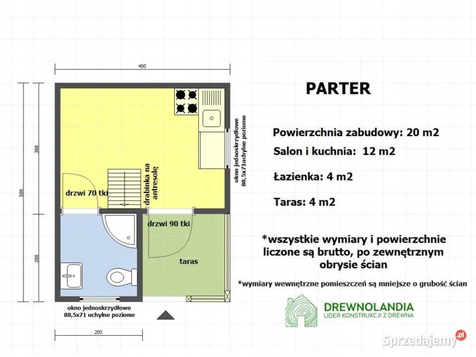 Domek ogrodowy Drewnolandia 500 x 400