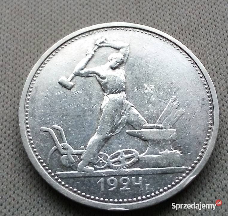 ROSJAJEDEN POŁTINIK1924 r SREBRO 0900 KOWAL sprzedam