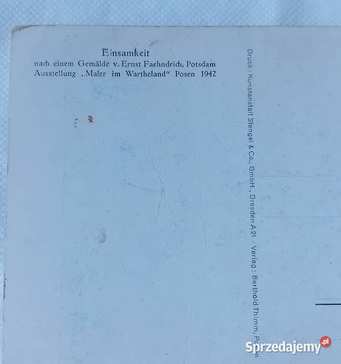 Pocztówka obraz Maler im Wartheland Poznań 1942 Koźminek