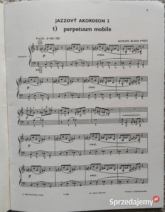Bohumil Blha Jazzov Akordeon 1983 Panton Szczecin