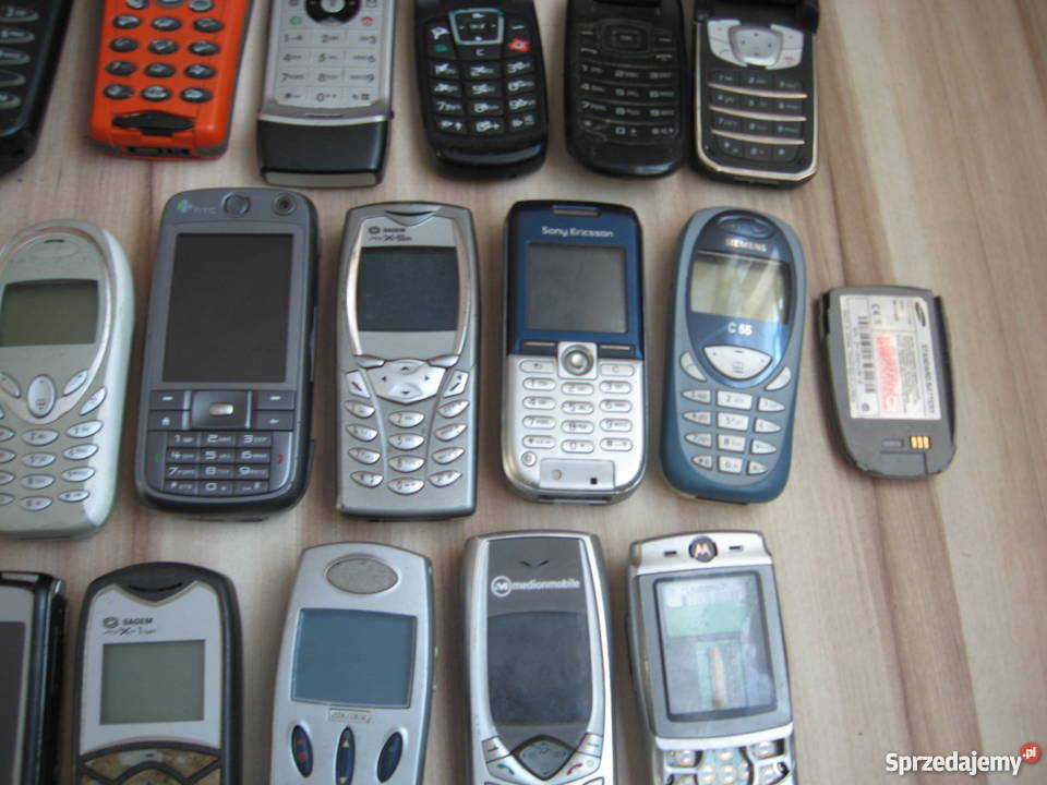 Zestaw starych telefonów 25 standardowa warmińsko-mazurskie Grodziczno